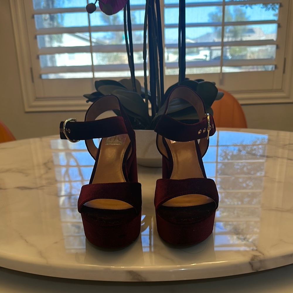Purple Platform High-Heeled Sandals